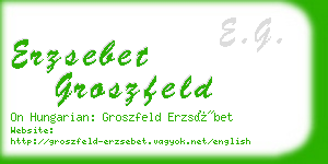 erzsebet groszfeld business card